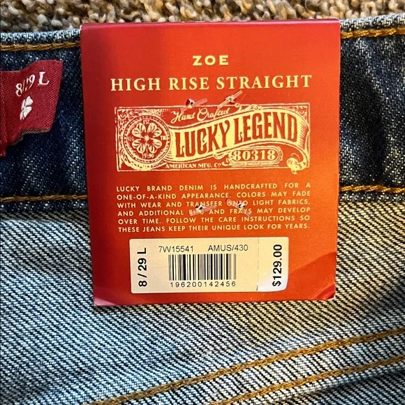 NWT Lucky Brand Legend *Limited Edition* High rise straight leg - Picture 9 of 16